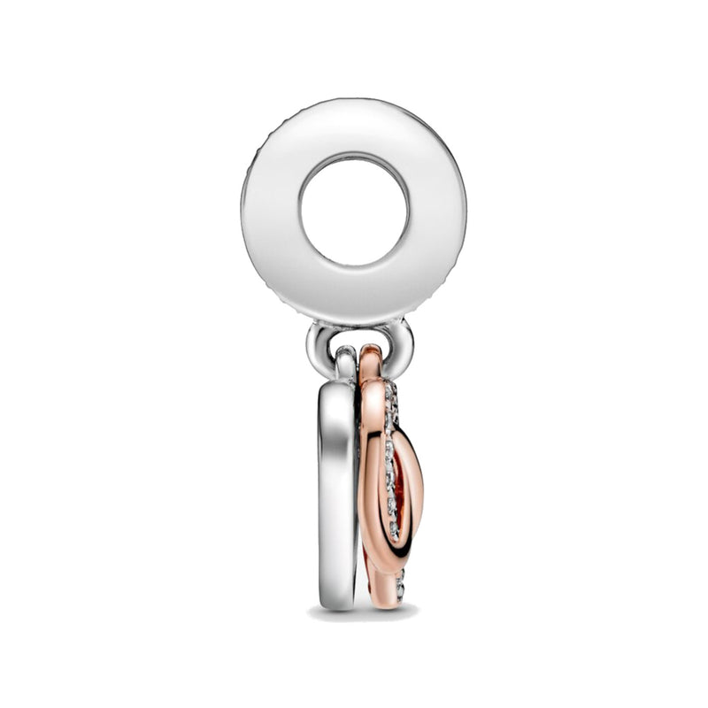 Pandora Moments 925 Sterling Silver Infinity Heart Charm with 14 Carat RoseGold Plating 788878C01-zoom-