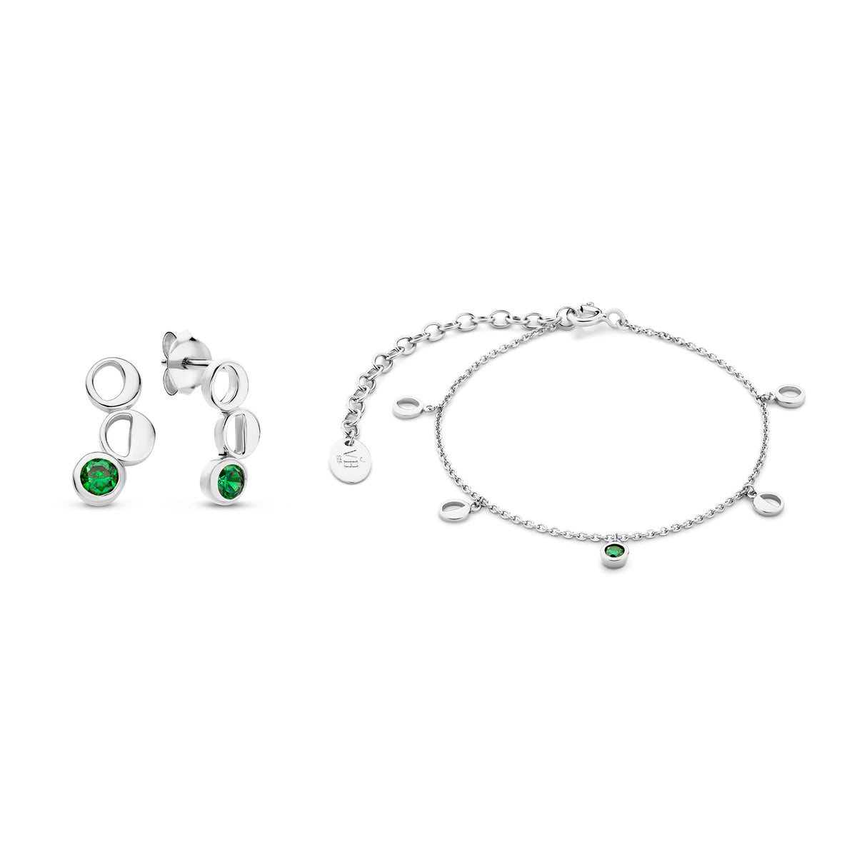 Violet Hamden Violet's Gift 925 Sterling Silver Bracelet and Ear Studs Giftset VH90061