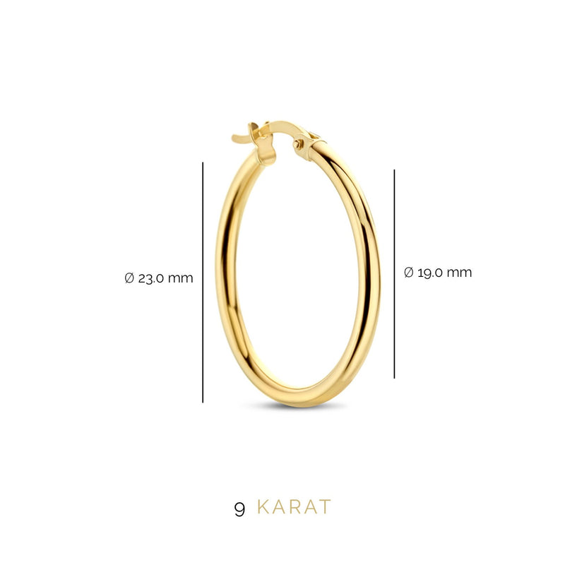 Beloro Jewels Regalo d'Amore 9 karaat gouden oorbellen set met knoop BO90037-zoom-