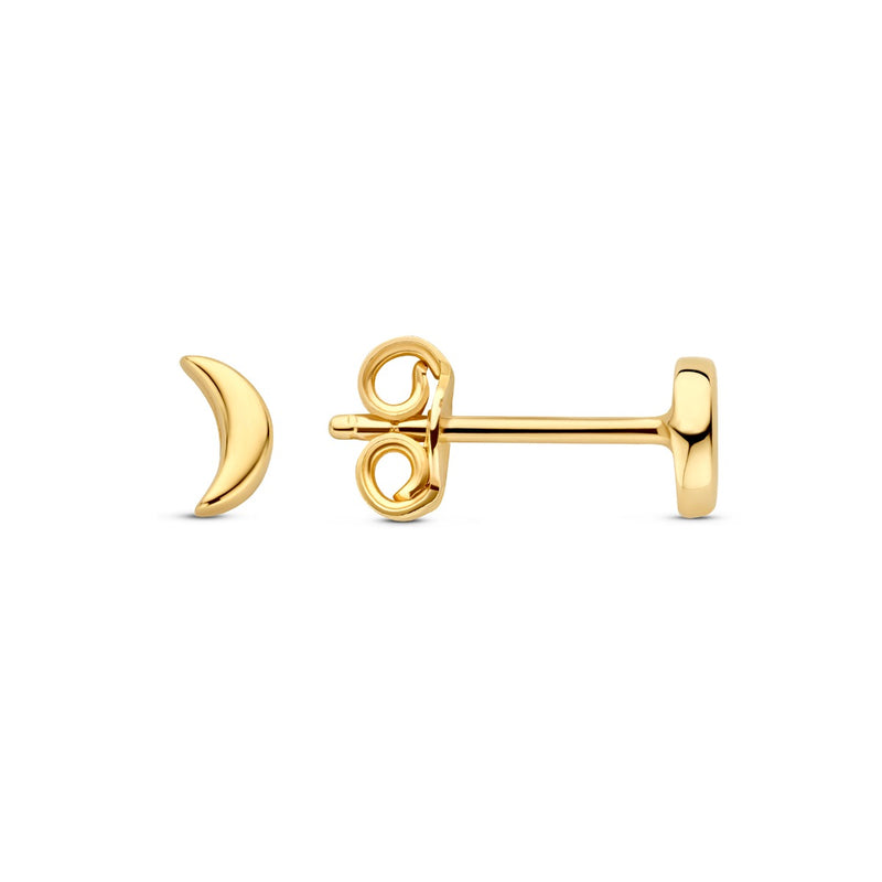 Beloro Jewels Della Spiga Ceri 9 Karaat Oorknoppen met Maantje BO360095-zoom-
