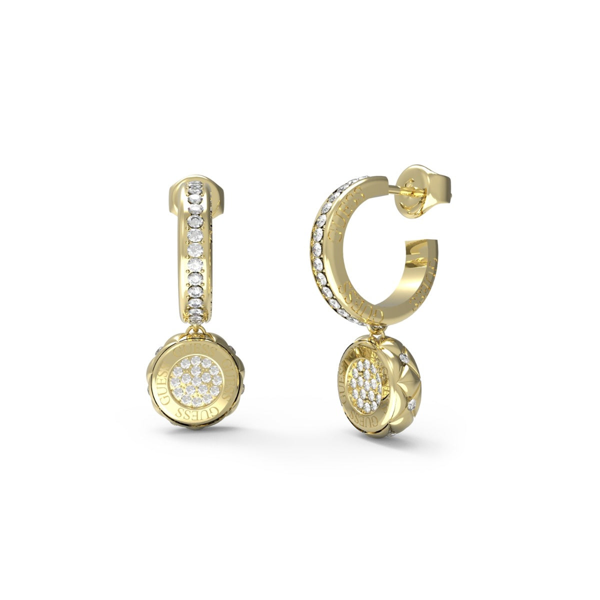 GUESS Stylish Gold Earrings JUBE04596JWYGT-U
