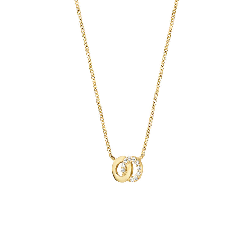 Blush 14 Carat Golden Necklace with Zirconia 3126YZI (Length: 42.00 cm)-zoom-