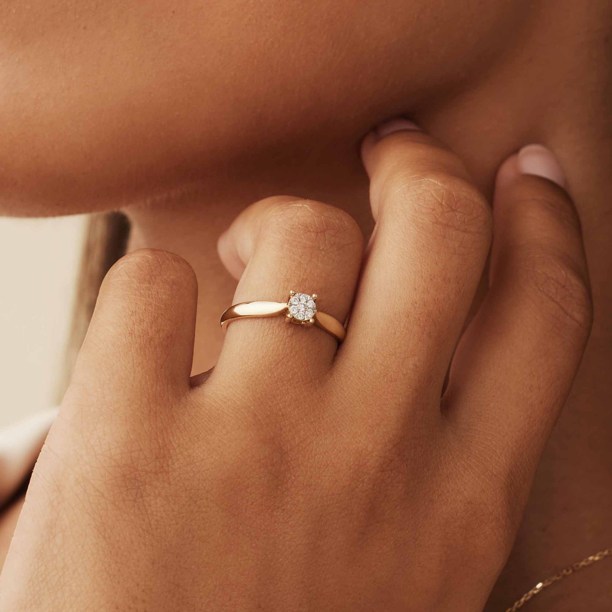 Isabel Bernard De la Paix Hanaé 14 Carat Gold Ring | diamond 0.08 ct | IBD330007-50