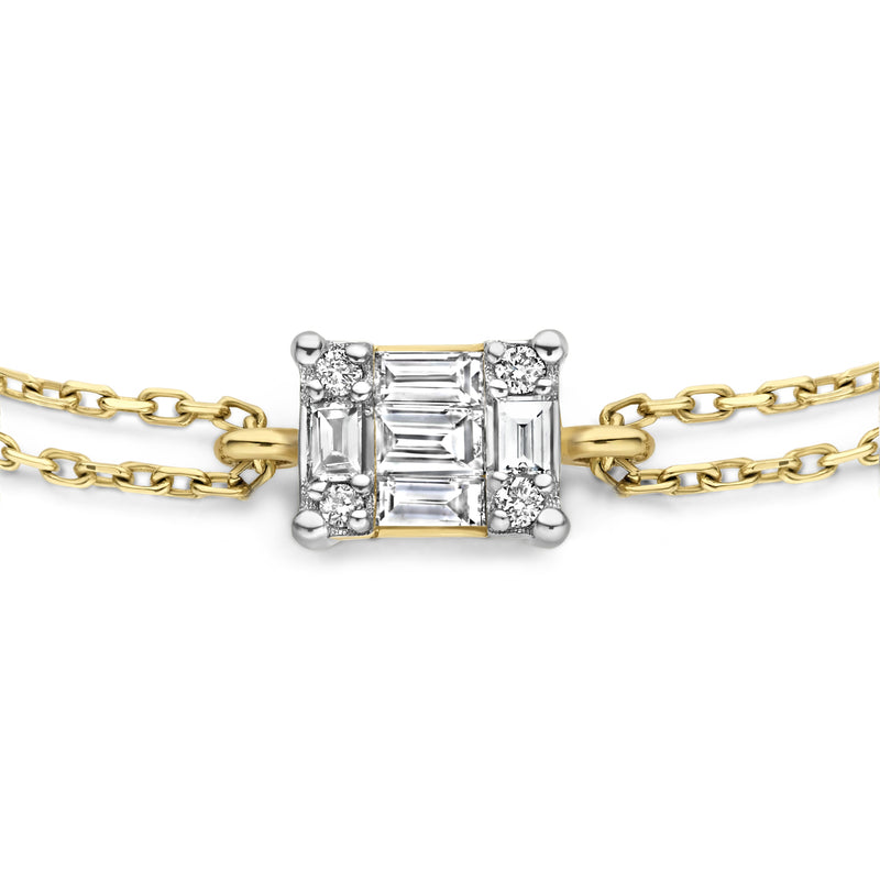 Isabel Bernard De la Paix Maxime 14 Karaat Gouden Armband | Diamant 0.10 ct | IBD320009-zoom-