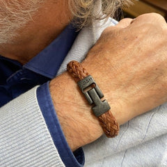Josh Leather Bracelet 25017VB/CGNC/LME