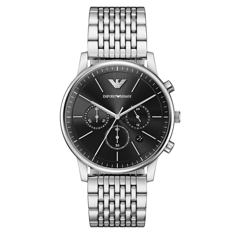 Emporio Armani Round Black Dial Watch AR11772-zoom-