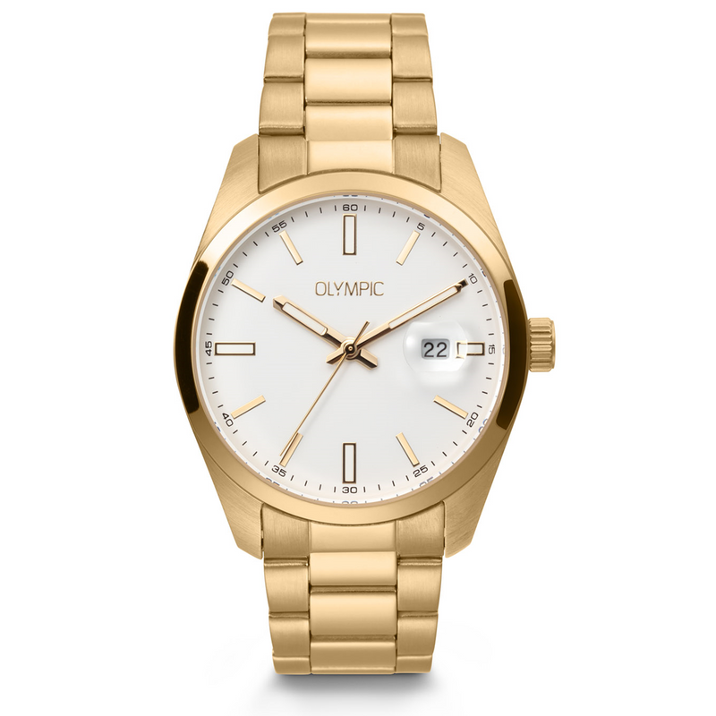 Olympic Louis Goud en Wit Herenhorloge OL75HDD001-zoom-