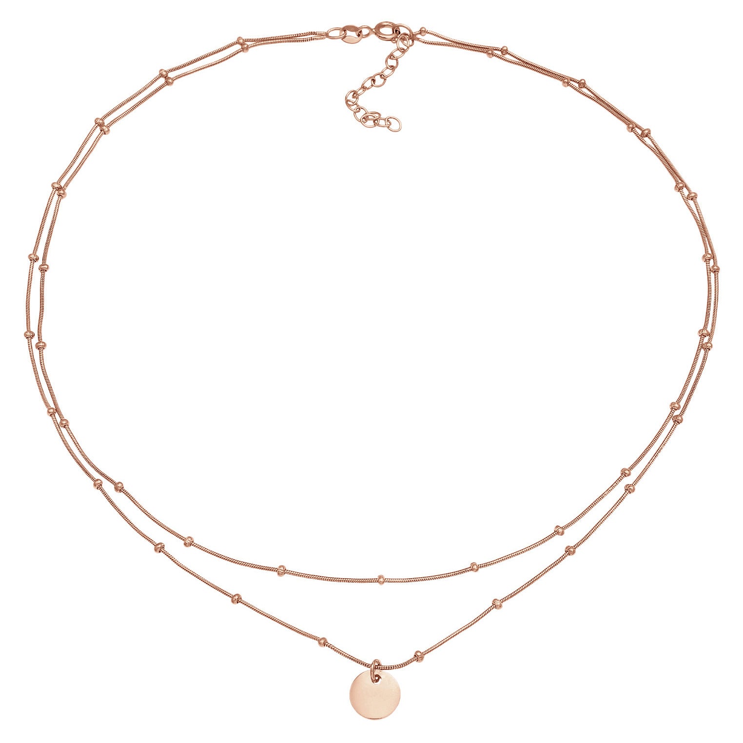 Elli 925 Sterling Silver Layered Choker 2004-BF-0008089-001