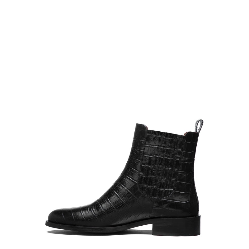 Isabel Bernard Vendôme Chey Croco Zwarte Leren Chelsea Boots Van Kalfsleer IB53012-201-40-zoom-