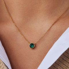 Violet Hamden Venus 925 Sterling Silver Gold-coloured Necklace with Birthstone VH340010-DEC