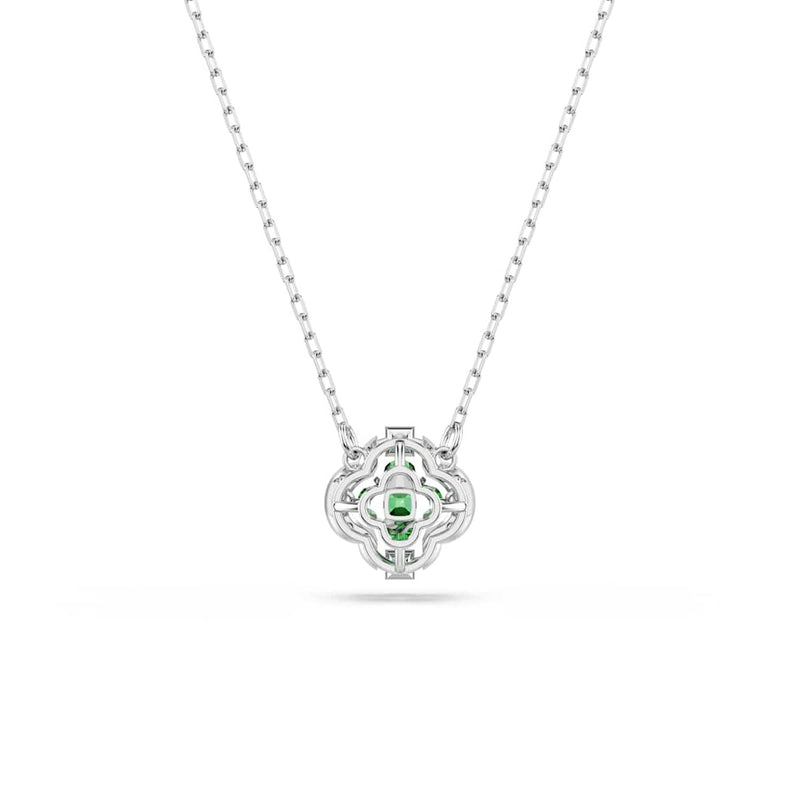 Swarovski Una Sparkling Dc Zilverkleurige Ketting met Groene Kristal 5757785-zoom-
