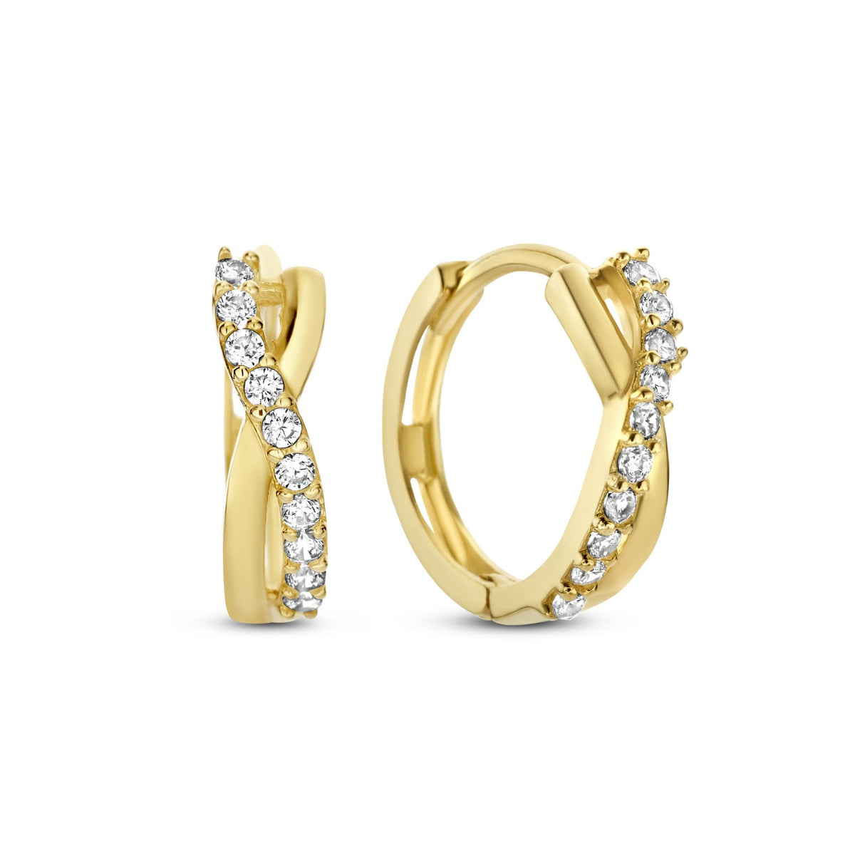 Isabel Bernard Rivoli Esmée 14 Carat Golden Hoop Earrings IB360138