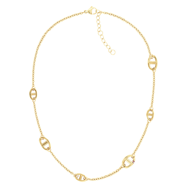 Tommy Hilfiger Roestvrij Staal Goudkleurige Dames Ketting TJ2781022-zoom-