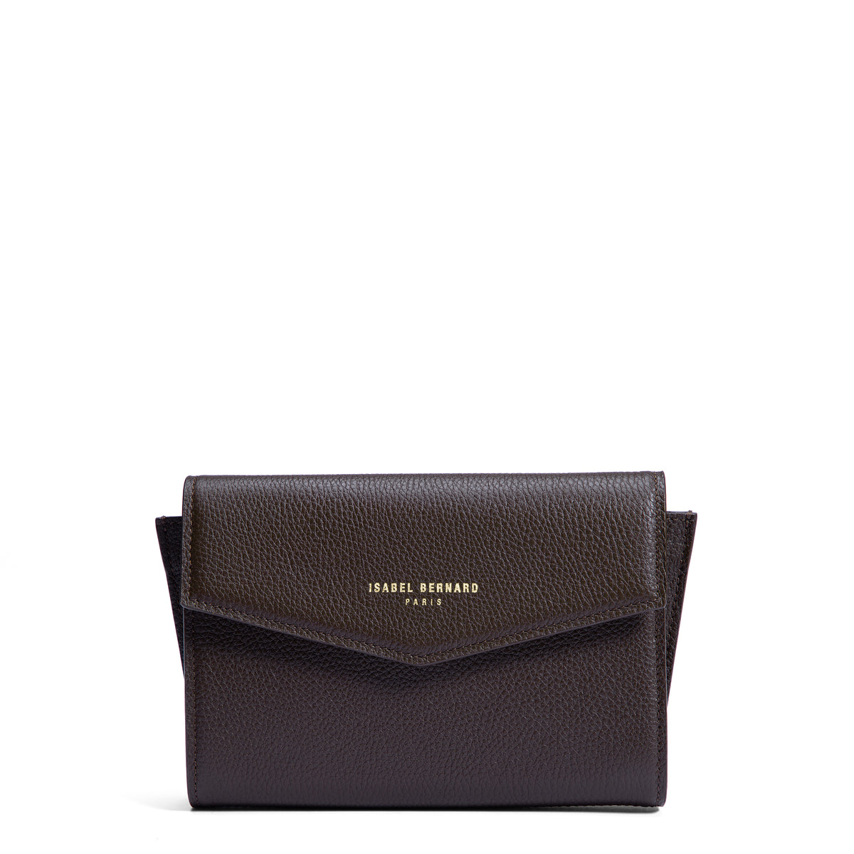 Isabel Bernard Honoré Lina Dark Brown Clutch With Detachable Shoulder Chain IB21135-031