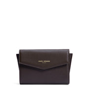 Isabel Bernard Honoré Lina Donkerbruine Clutch Met Afneembare Schouderketting IB21135-031