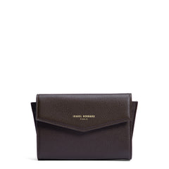 Isabel Bernard Honoré Lina Dark Brown Clutch With Detachable Shoulder Chain IB21135-031