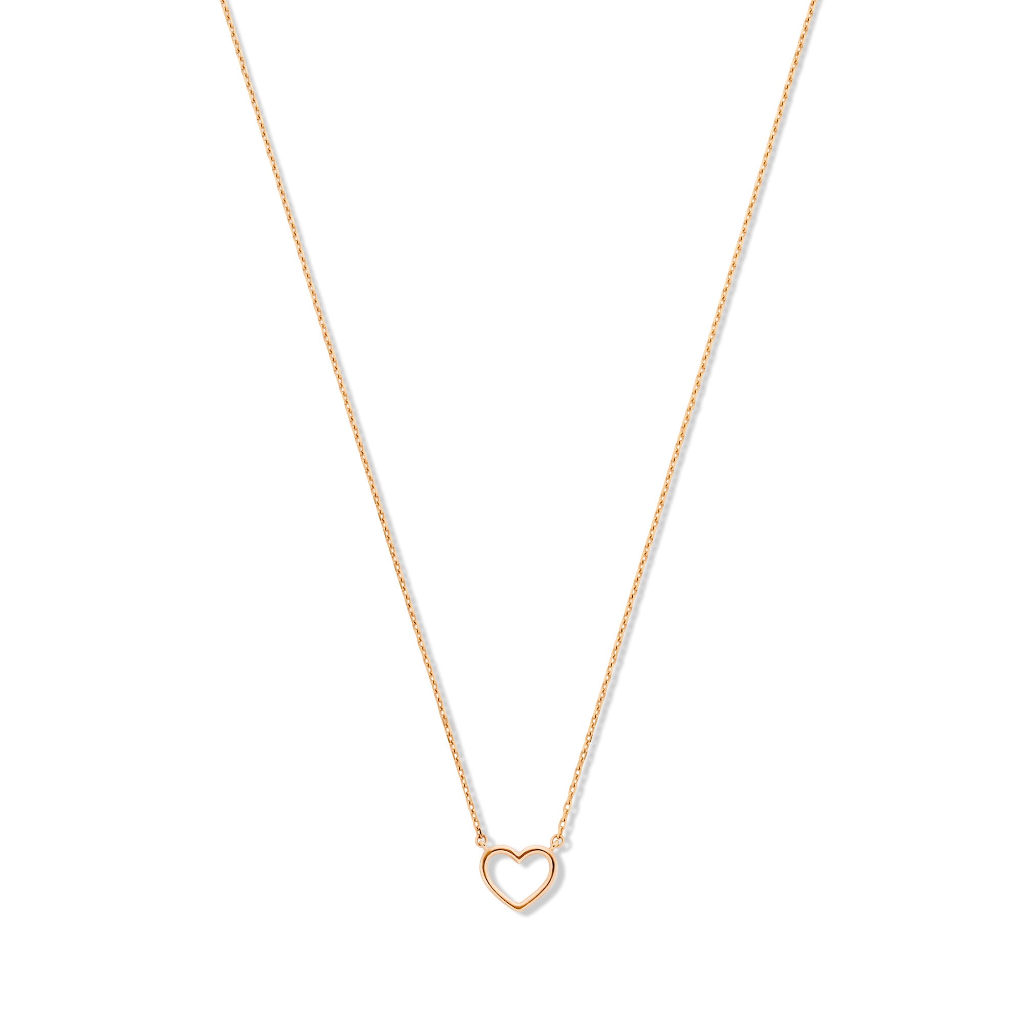 Isabel Bernard La Concorde Amore 14 Carat Rosegold NecklacewithHeart IB340063