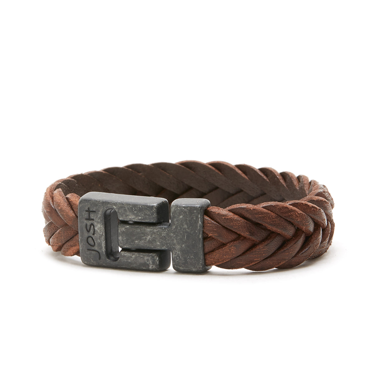 Josh Vintage Black-Brown Armband 24832-VB-BROWN-M (Lengte: 21.00 cm)