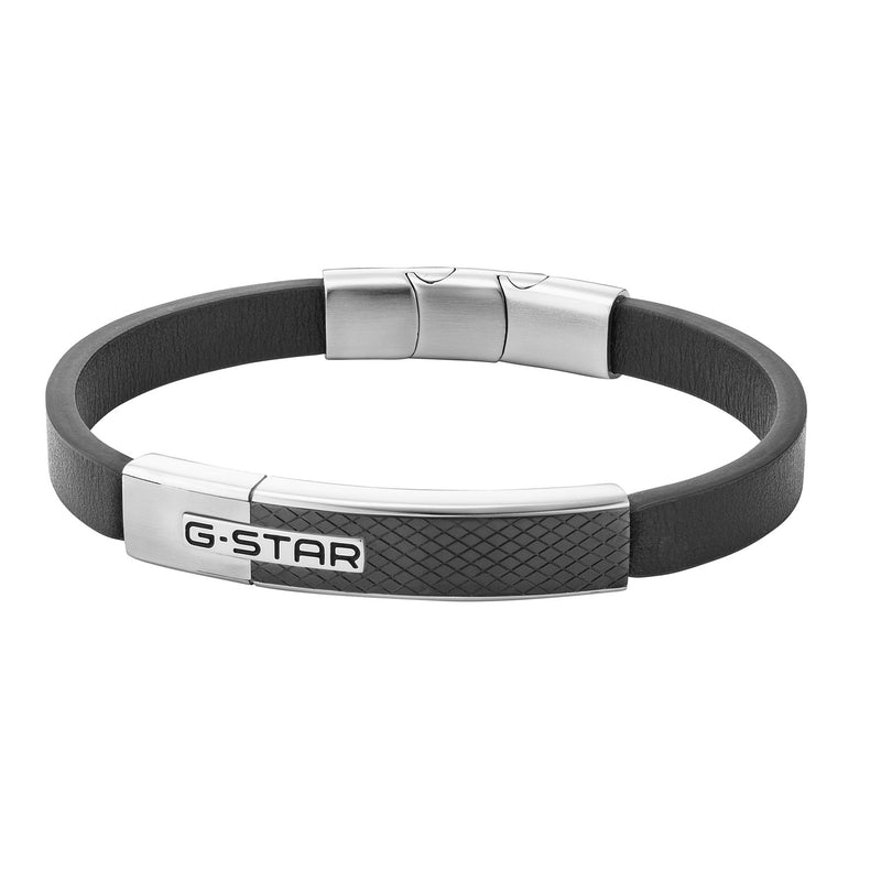 G-Star Mtrx Zwarte Leren Armband GSJ.105.03-zoom-
