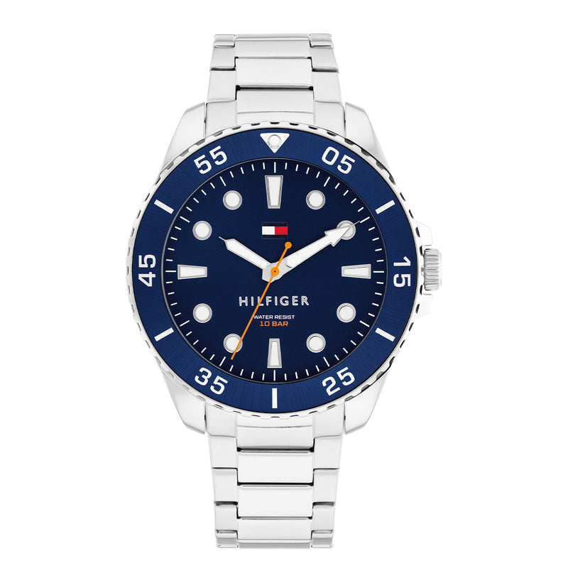 Tommy Hilfiger Oceanic Silver and Blue Men's Watch TH1792202-zoom-