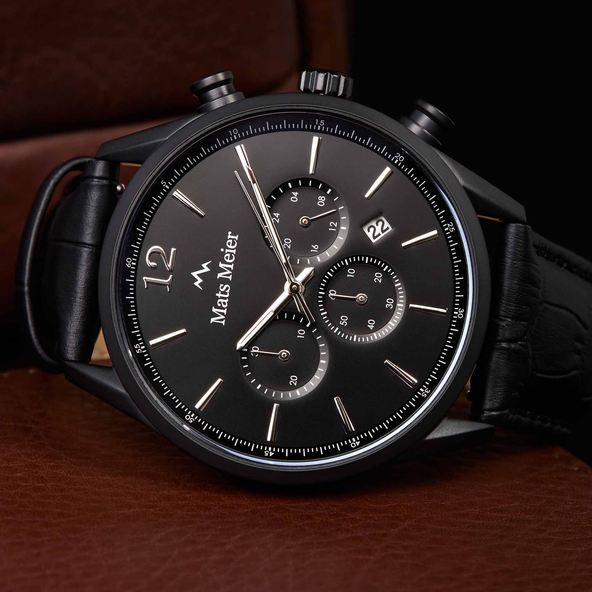 Mats Meier Grand Cornier Chrono Mat Black Watch MM00102