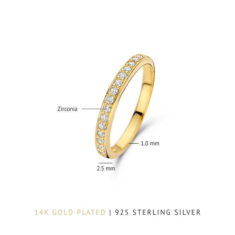 Parte Di Me Santa Maria della Base 925 sterling zilveren gold plated ring PDM33049-60-zoom-