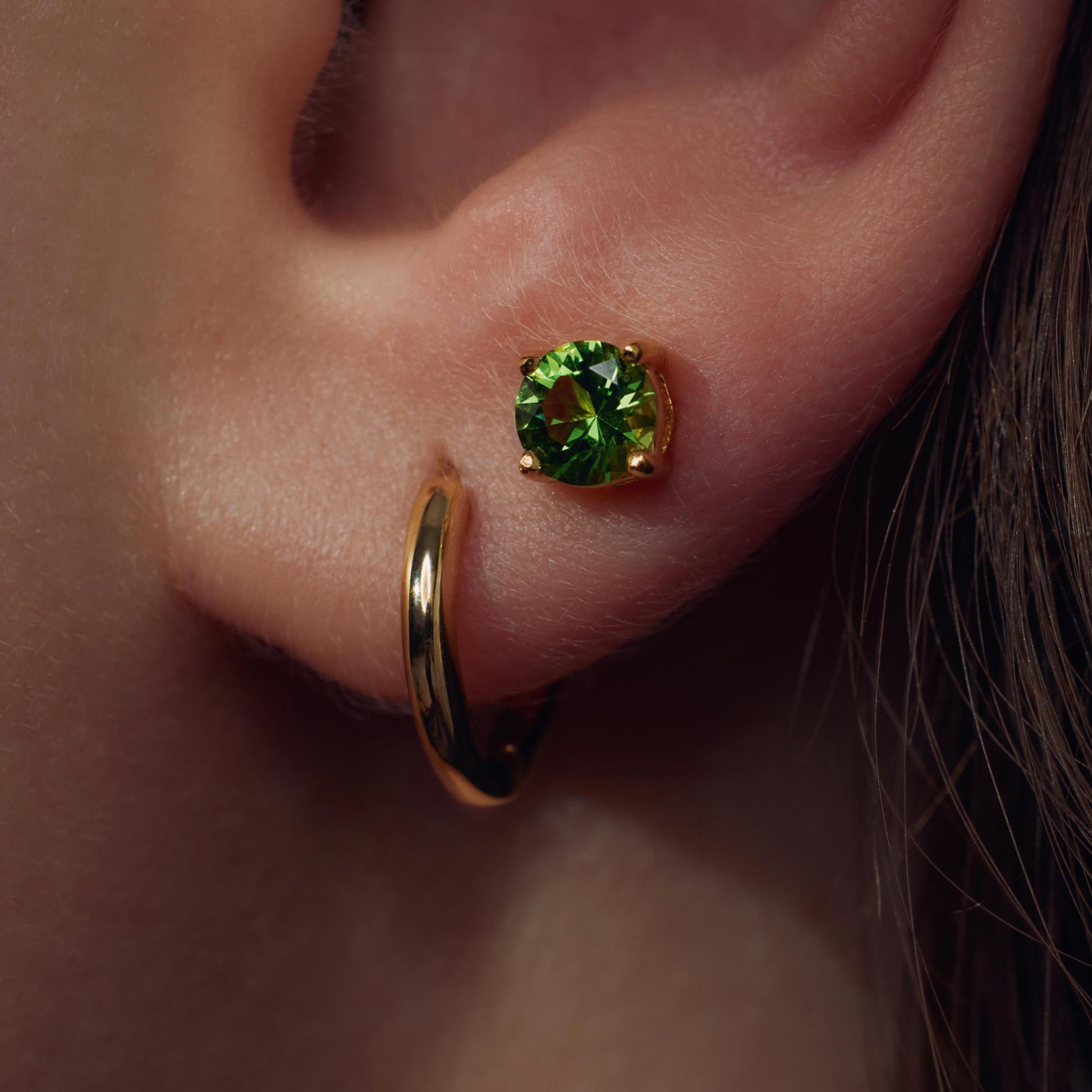 Parte Di Me Santa Maria della Base 925 sterling Silver gold plated Hoop Earrings PDM36060