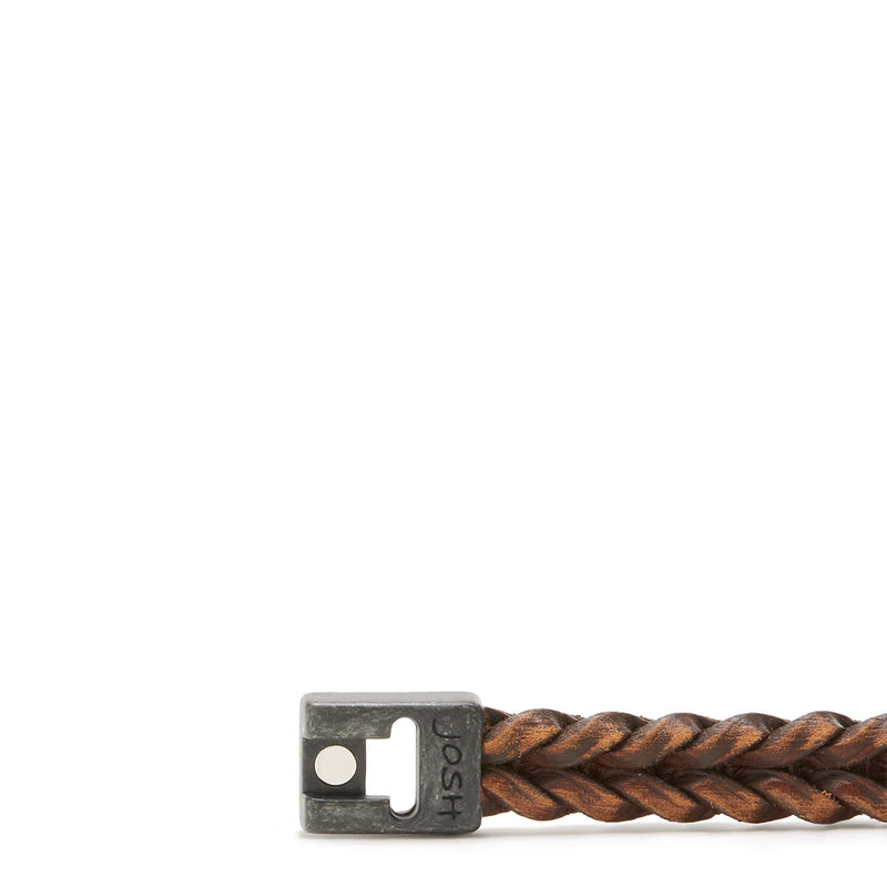 Josh Vintage Black Cognac Armband 24941-BRA-VB/COGNAC/L-zoom-