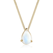 Elli 925 Sterling Silver Necklace with Moonstone 2004-BF-0007694-002