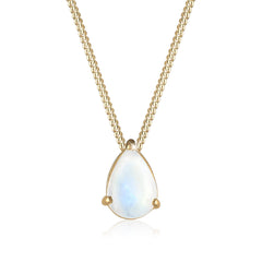 Elli 925 Sterling Silver Necklace with Moonstone 2004-BF-0007694-002