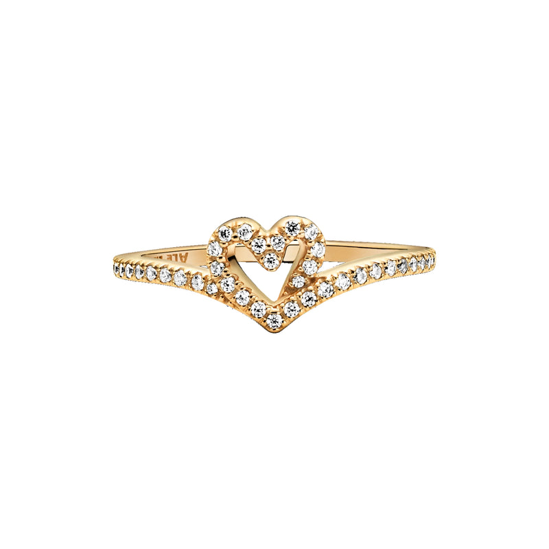 Pandora Timeless Gold-coloured Wishbone Heart 169302C01-54-zoom-