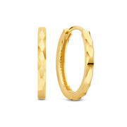 Beloro Jewels Quadrilatero d'Ora Marina 9 karaat oorringen met diamond cut BO360091
