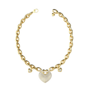 Guess Crazy In Love Gold Necklace JUBN05205JWYGT-U
