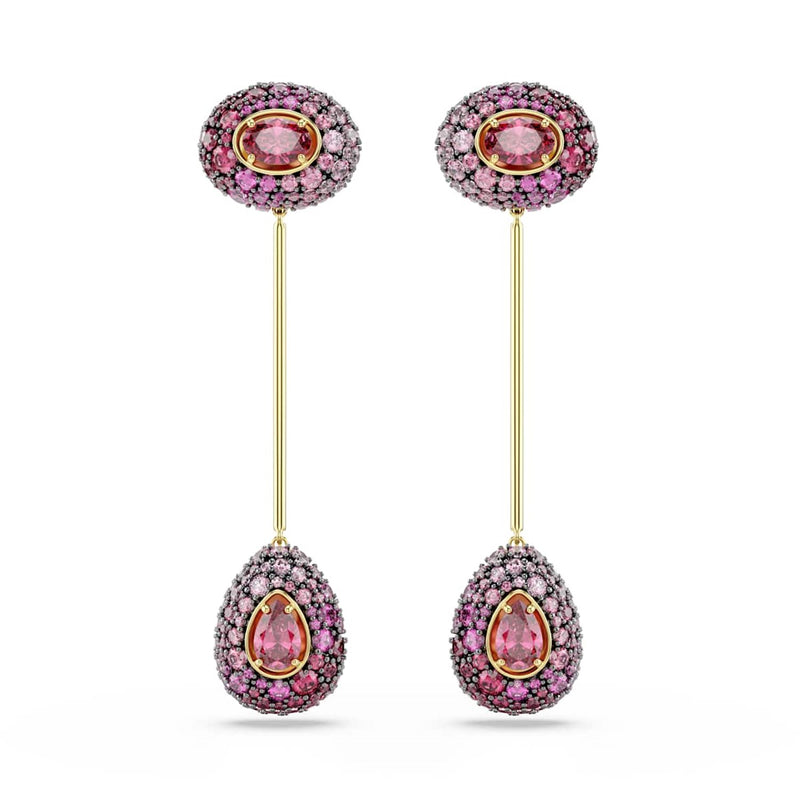 Swarovski Sublima Glam Goudkleurige Oorbellen met Rode Kristallen 5752891-zoom-