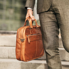 The Chesterfield Brand Cognac Briefcase C40.101031