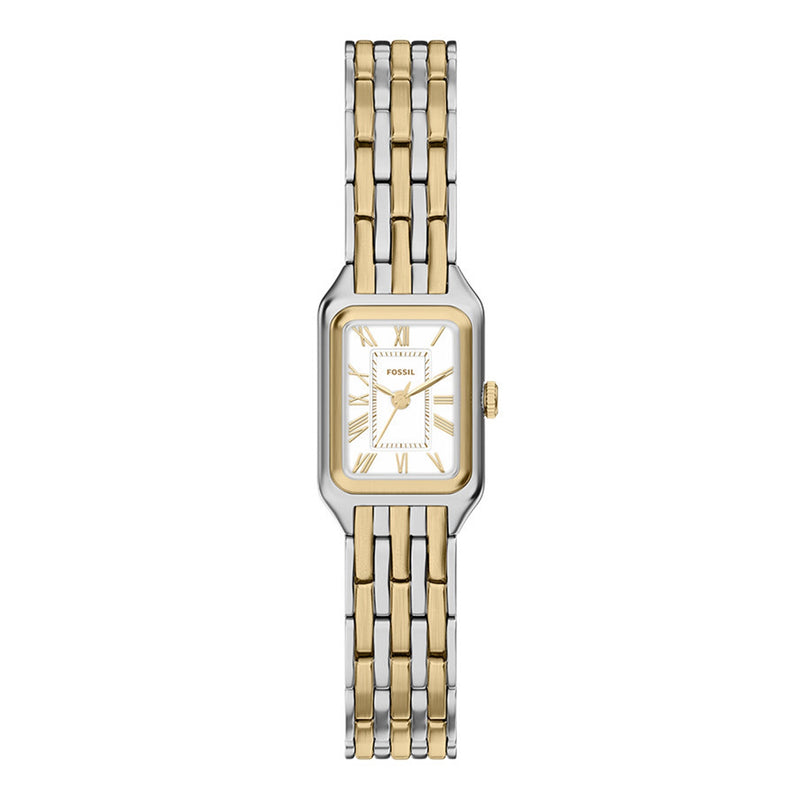 Fossil Raquel Mini Rectangular White Dial Watch ES5468-zoom-