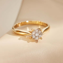 Isabel Bernard De la Paix Hanaé 14 Carat Gold Ring | diamond 0.14 ct | IBD330008-60