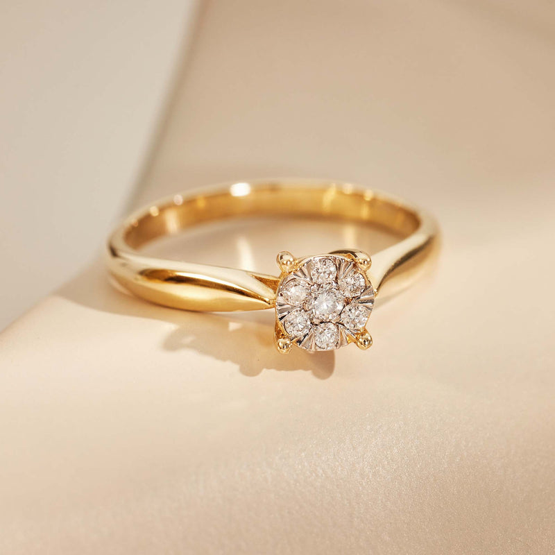 Isabel Bernard De la Paix Hanaé 14 karaat gouden ring | diamant 0.14 ct | IBD330008-60-zoom-