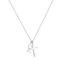 Elli 925 Sterling Silver Link Chain Necklace 2004-BF-0007705-002