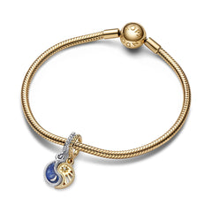 Pandora Moments 925 Sterling Silver Yin And Yang Charm 762678C01with14 Carat Gold Plating