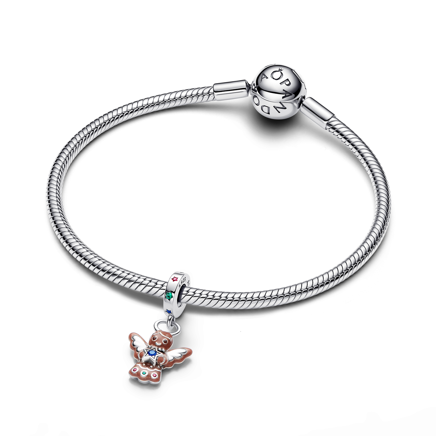 Pandora Moments 925 Sterling Silver Gingerbread Angel Dangle Charm 794247C01