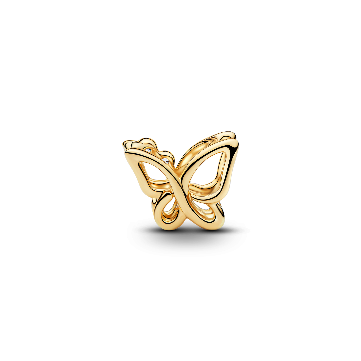 Pandora Moments Gold Plated Zirconia Butterfly Openwork Charm 764369C01