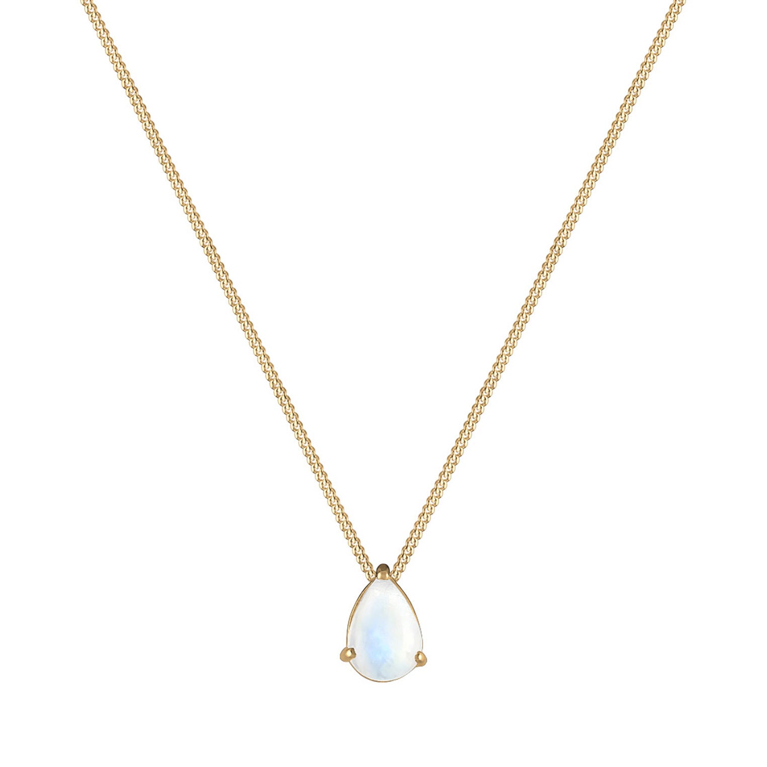 Elli 925 Sterling Silver Necklace with Moonstone 2004-BF-0007694-002