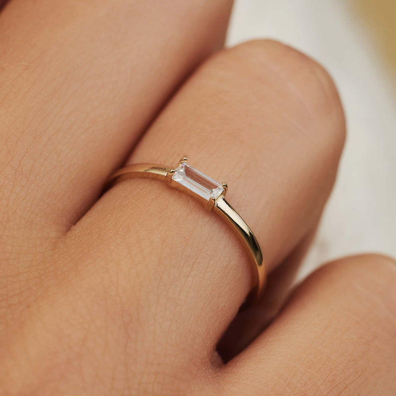 Isabel Bernard Baguette Mirrell 14 karaat gouden ring IB330020-50-zoom-