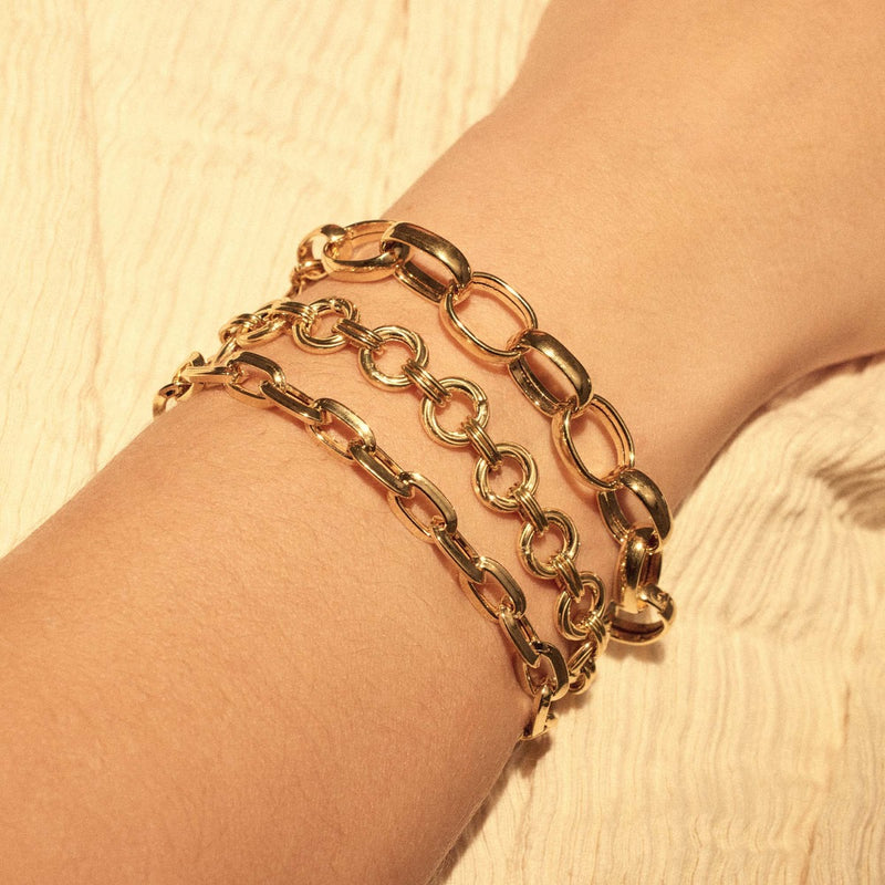 Parte Di Me Bibbiena Poppi Acadia 925 Sterling Zilveren Gold Plated Schakelarmband PDM32136-zoom-