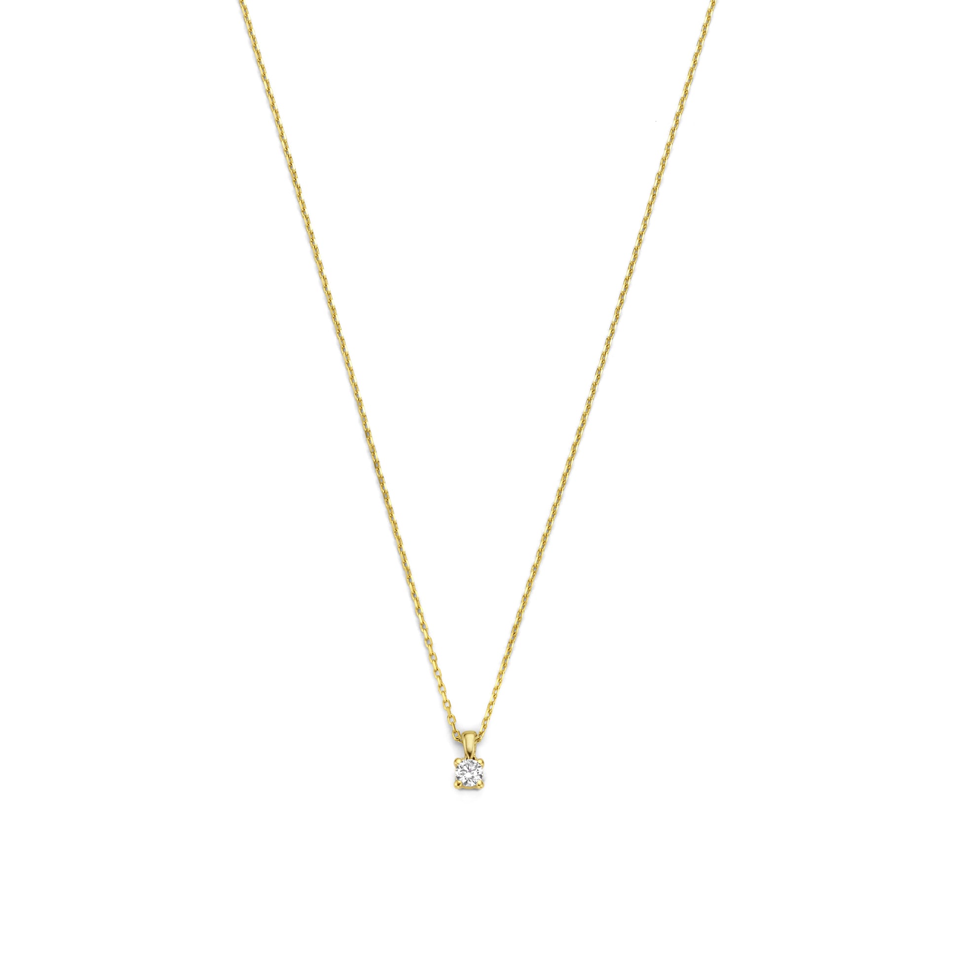 Isabel Bernard De la Paix Christine 14 Carat Golden Necklace | diamond 0.10 ct | IBD350003