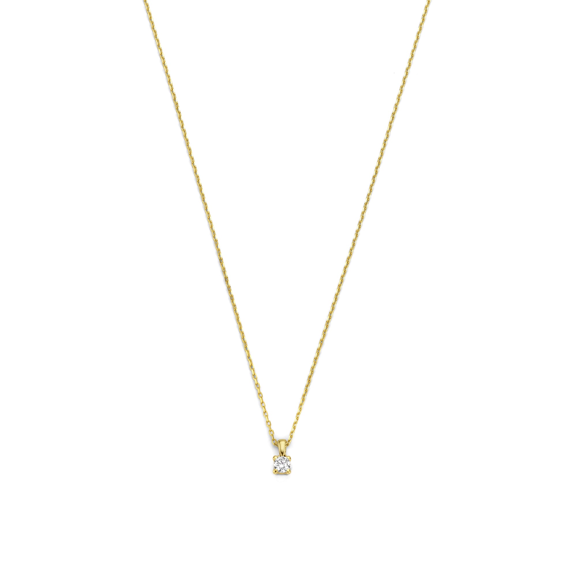 Isabel Bernard De la Paix Christine 14 Carat Golden Necklace | diamond 0.10 ct | IBD350003