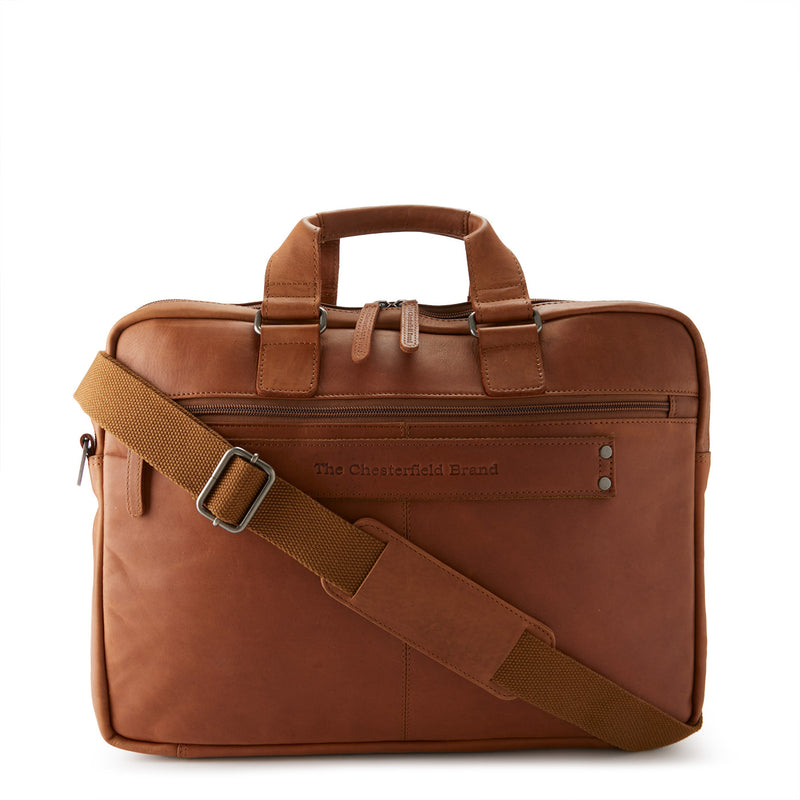 The Chesterfield Brand Seth Cognac Leather Briefcase C40.101031-zoom-