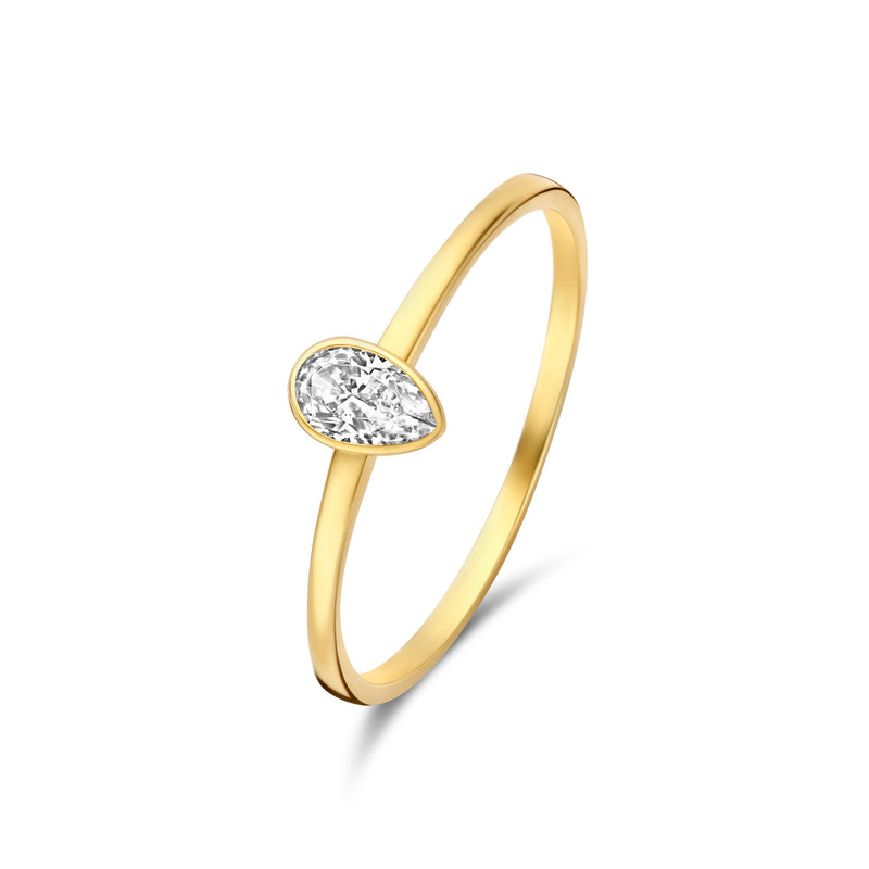 Isabel Bernard Baguette Genevieve 14 karaat gouden ring IB330082-48-zoom-