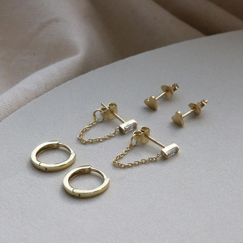 Karma 925 Sterling Silver Gold-coloured The Fave Earparty EPV10GP-zoom-